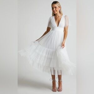 Showpo. | Dresses | Showpo Janezkie Midi Dress Femme Tiered Formal Dress |  Poshmark